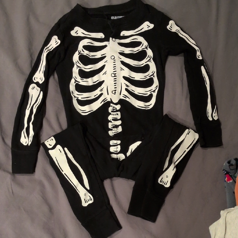 Old Navy Skeleton  Pajama / Costume